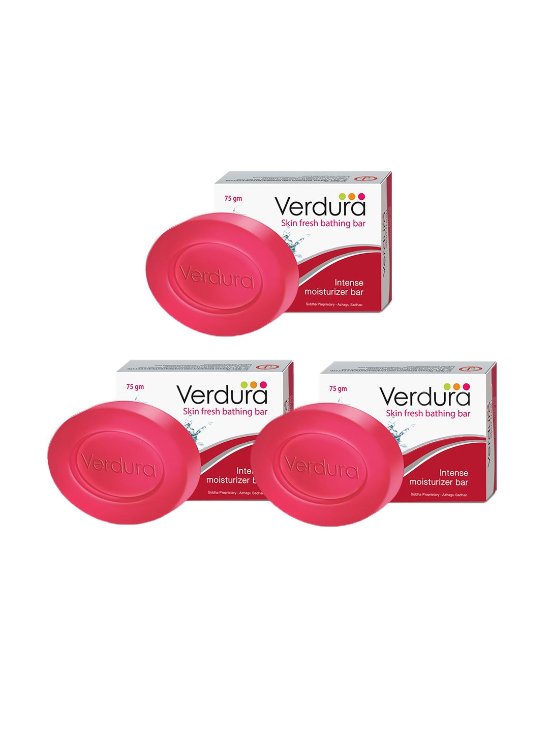 

DR.JRKs Set Of 3 Verdura Skin Fresh Bathing Bar - 75 g Each, Pink