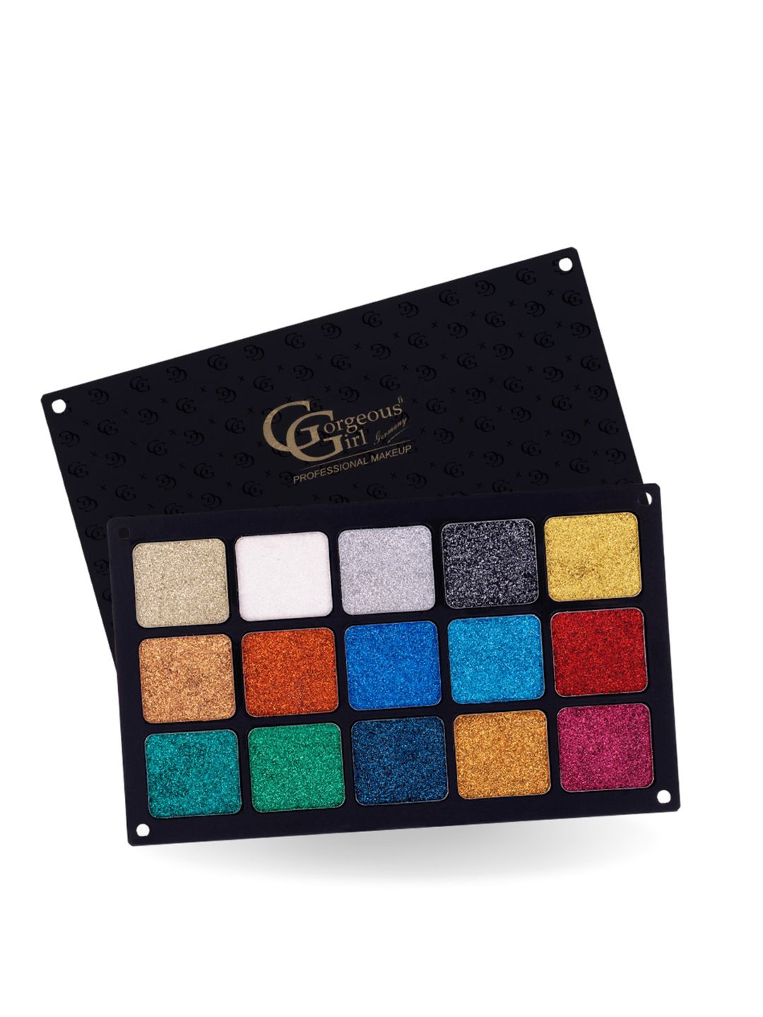 

Gorgeous Girl Makeup 15 Color Glitter Eyeshadow Palette - 20 g - Glitter Palette - Shade 1, Blue