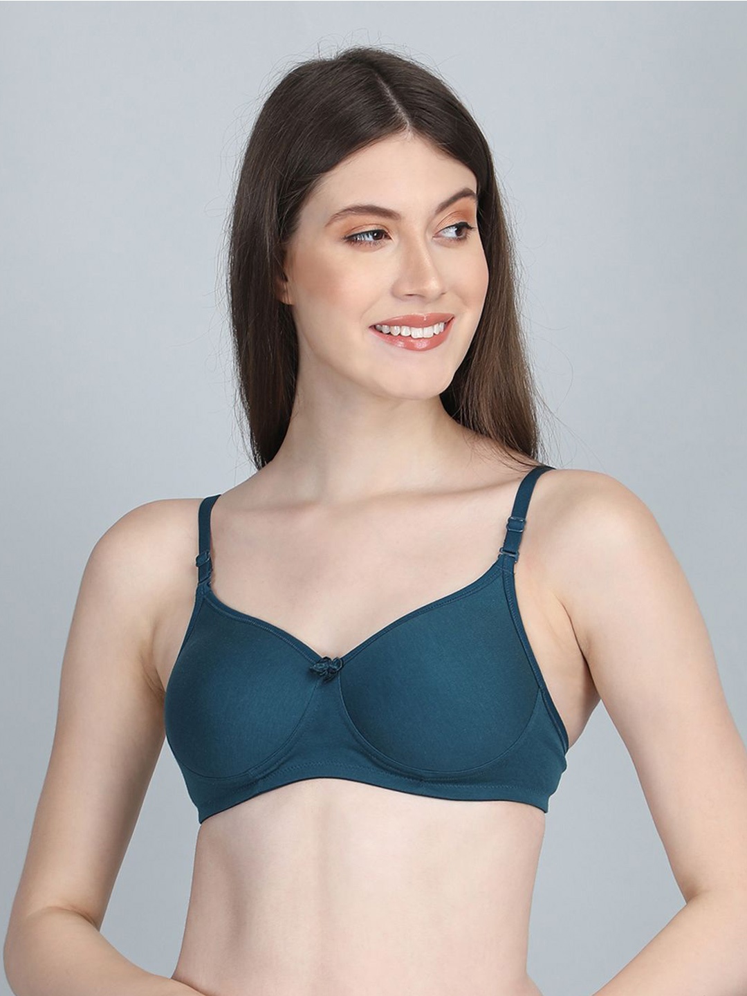 

Nakshu Full Coverage Lightly Padded Push-Up Bra, Green