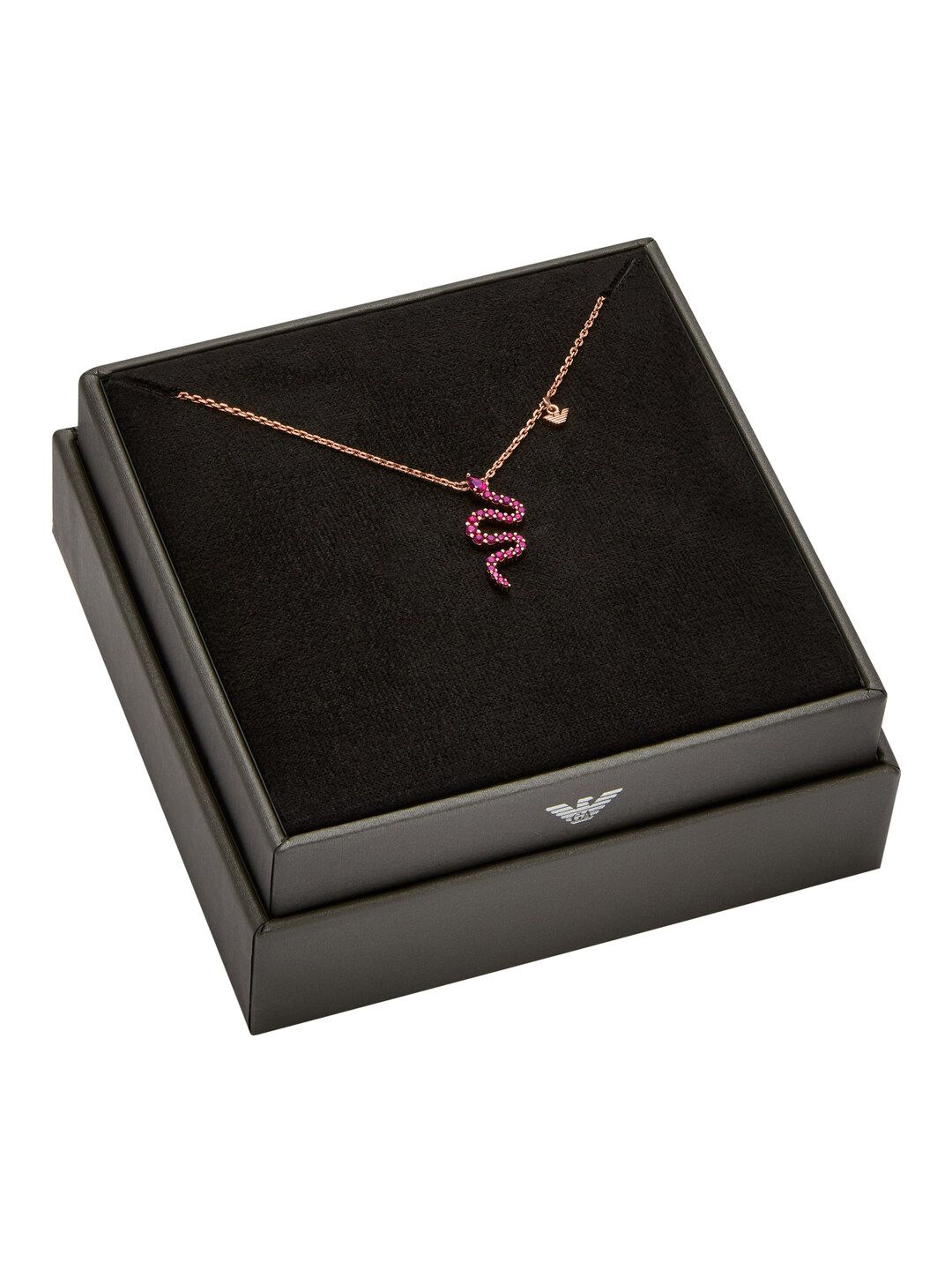 

Emporio Armani Sterling Silver 14K Rose Gold-Plated Stones Studded Necklace