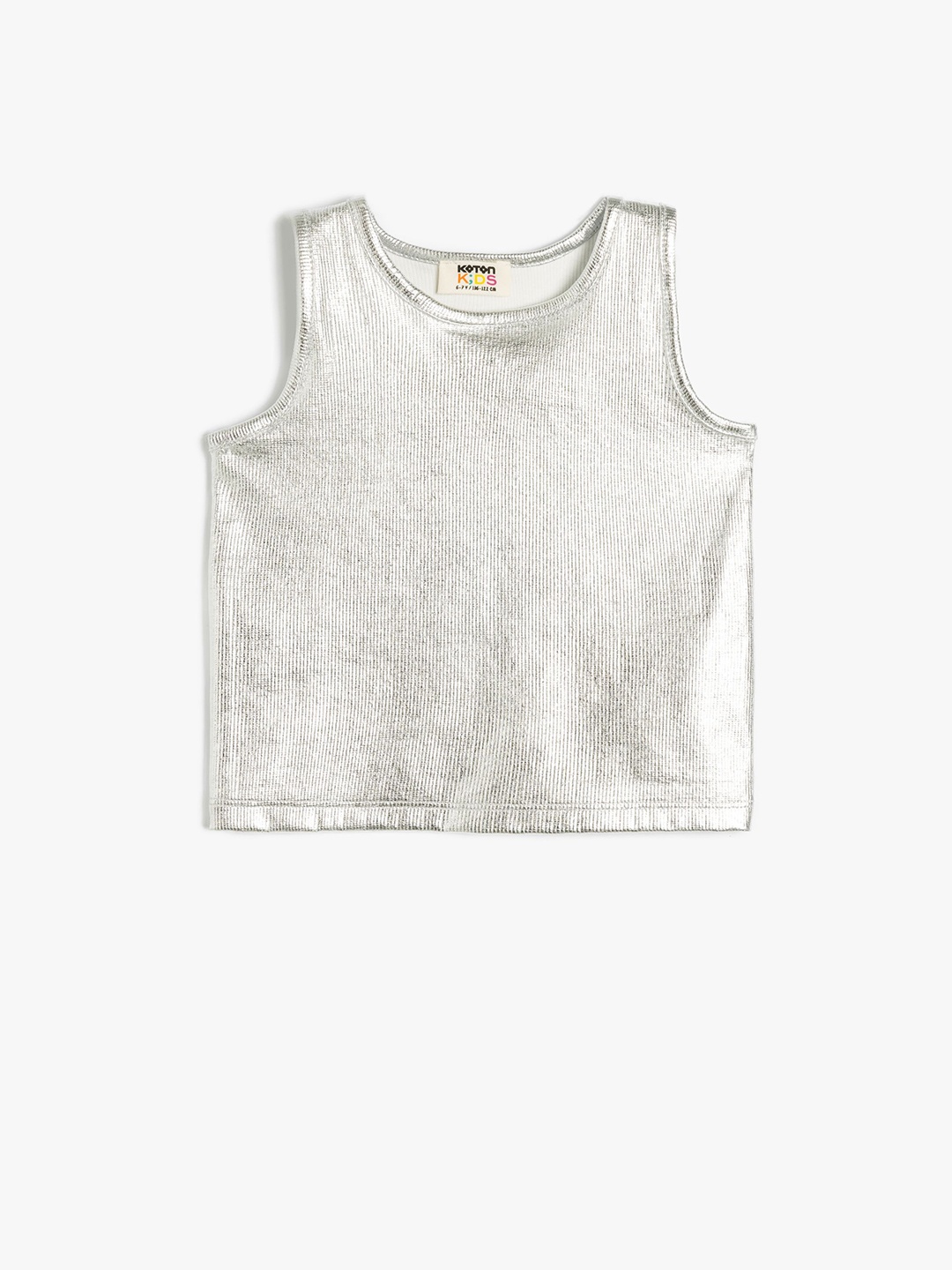 

Koton Girls Round Neck Cotton Regular Top, Grey