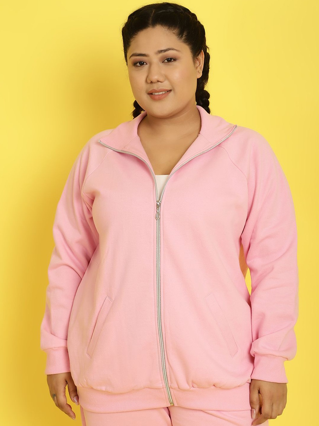 

theRebelinme Women Open Front Jacket, Pink