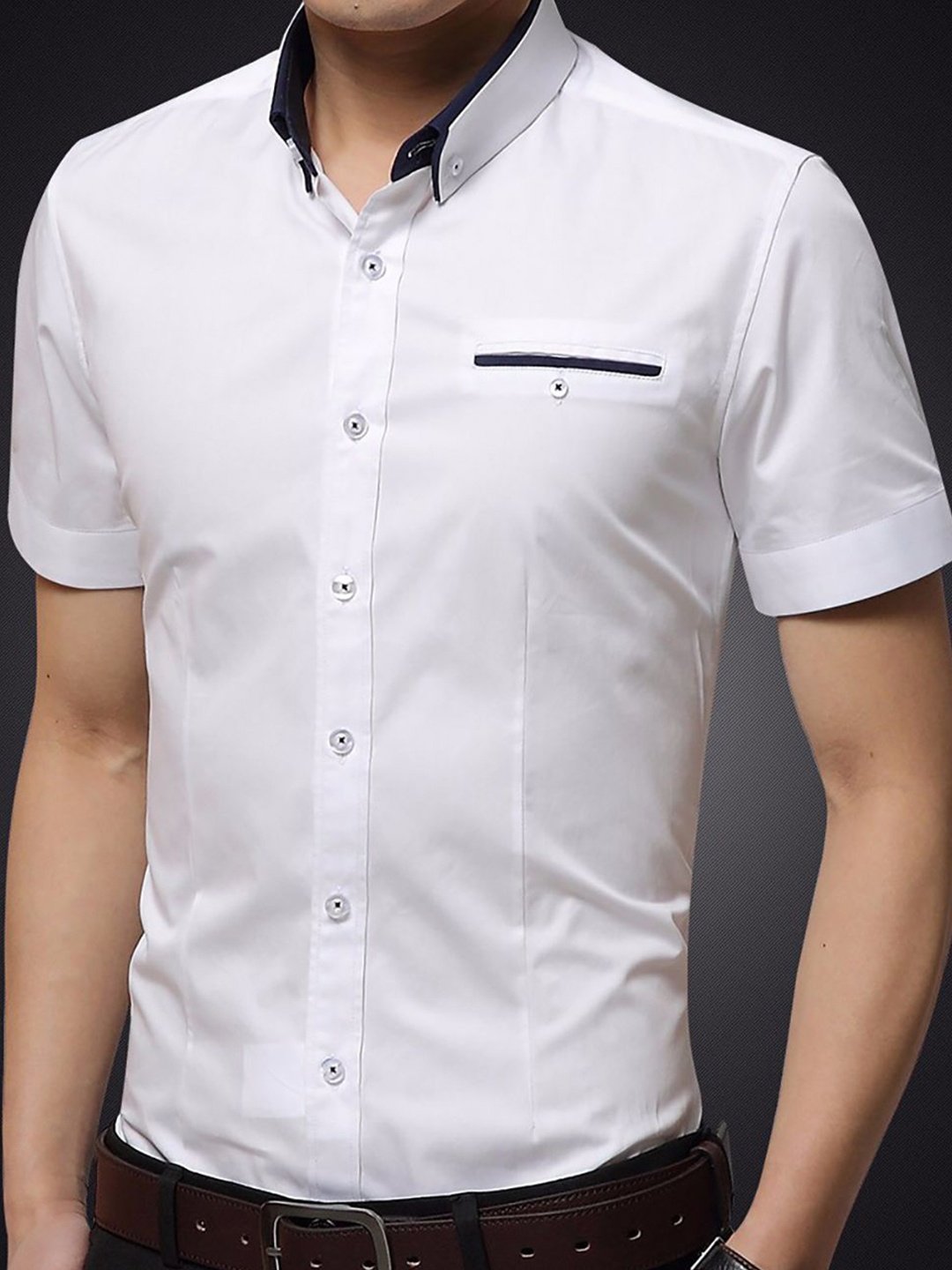 

StyleCast x Revolte Men Opaque Casual Shirt, White