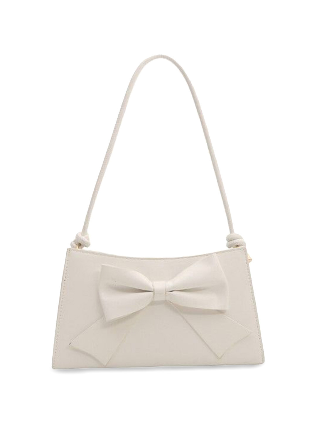 

StyleCast Structured Handheld Bag with Bow Detail, White