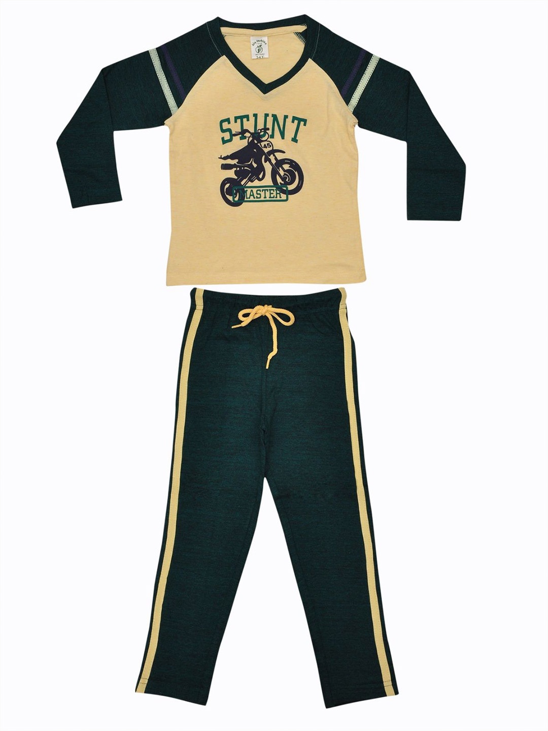 

BAESD Boys Printed T-Shirt With Trousers Clothing Set, Yellow