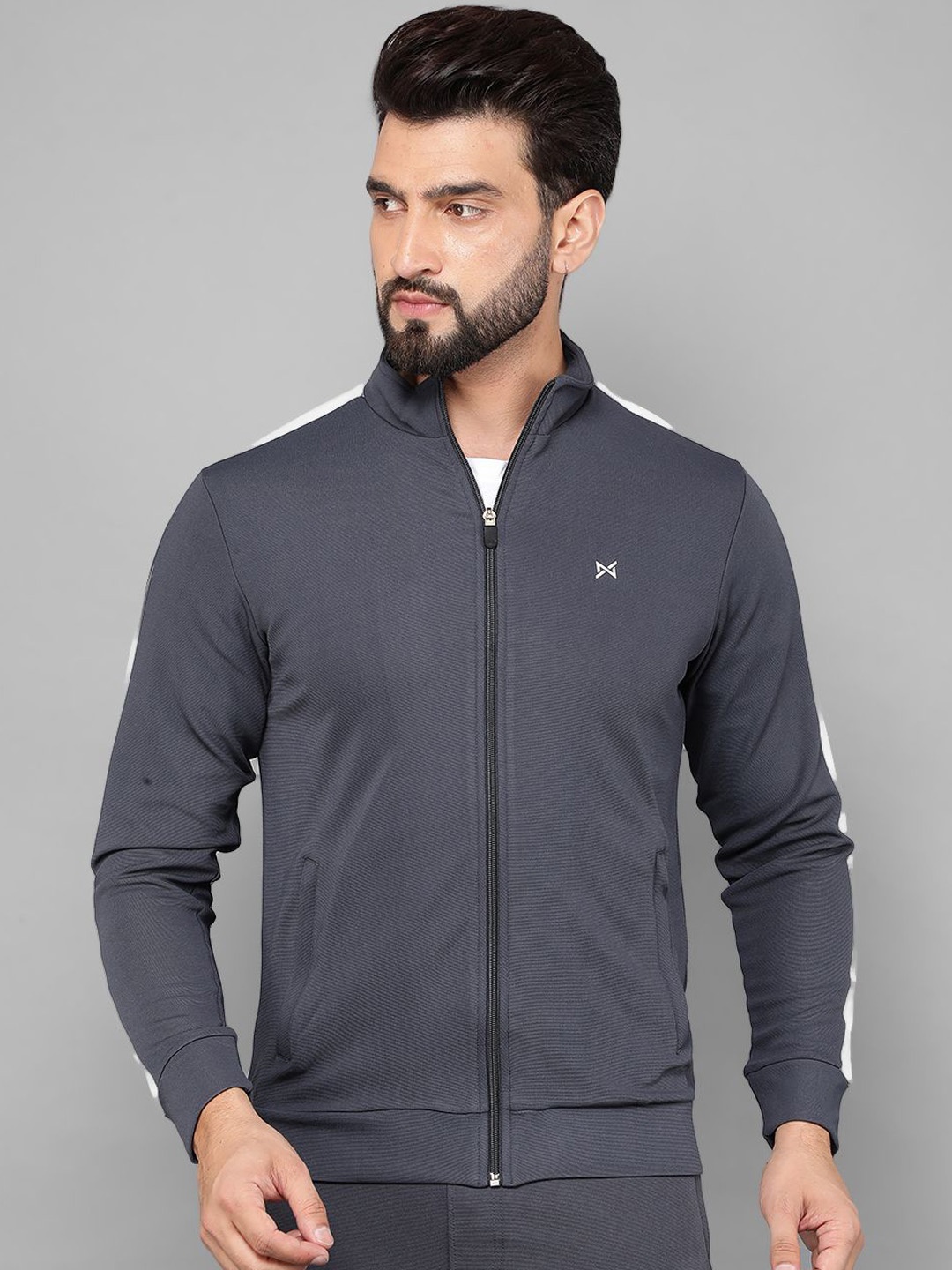 

Force NXT Men Lightweight Training or Gym Sporty Jacket, Grey