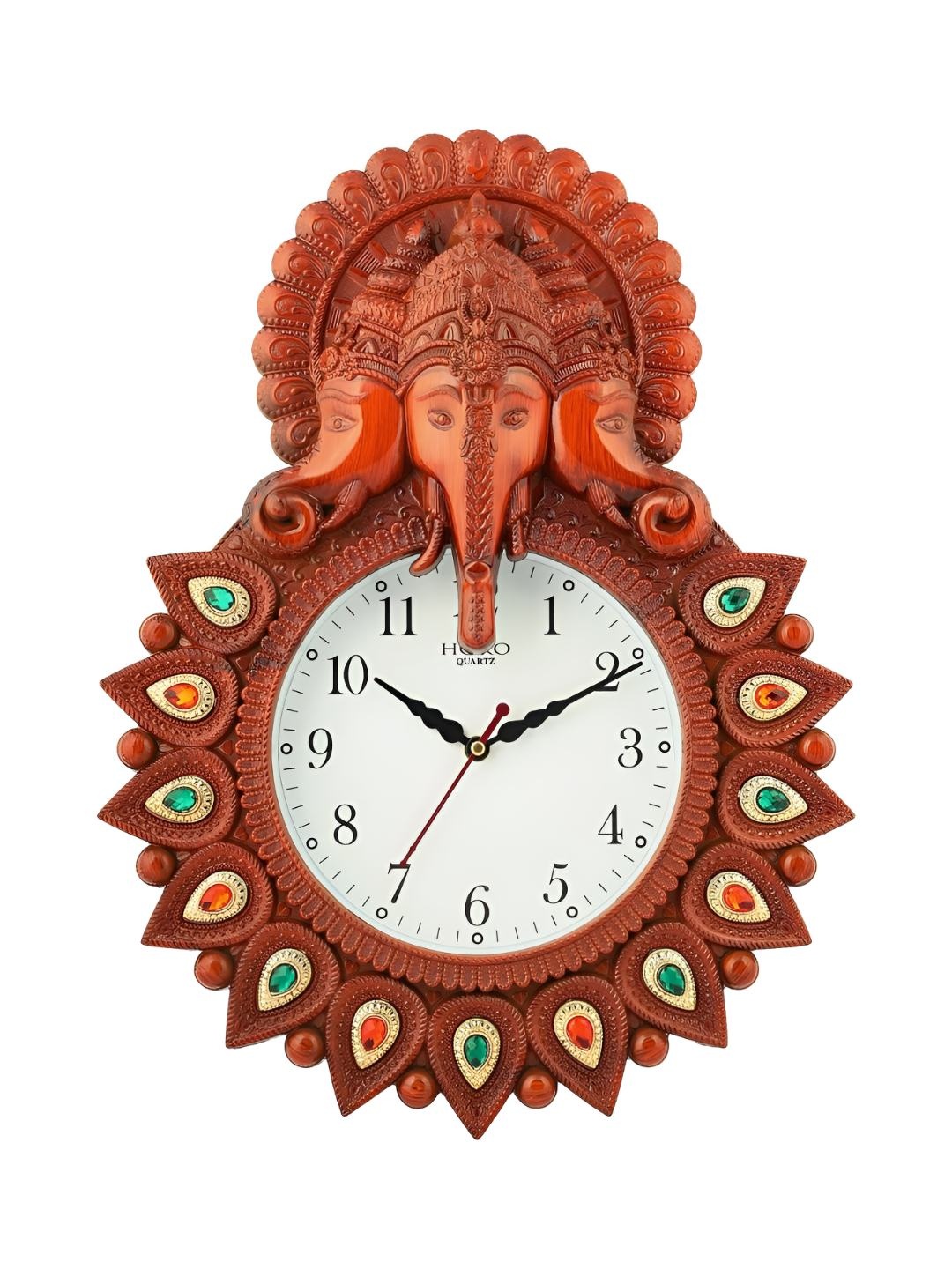 

Horo Orange & White Ganesh Printed Traditional Analogue Wall Clock