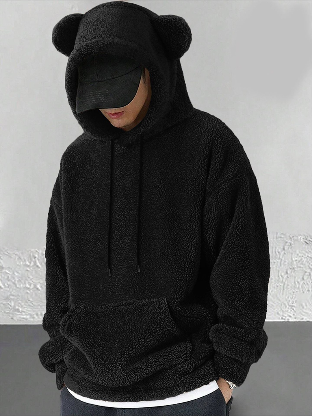 

StyleCast x Revolte Men Hooded Pullover Sweatshirt, Black