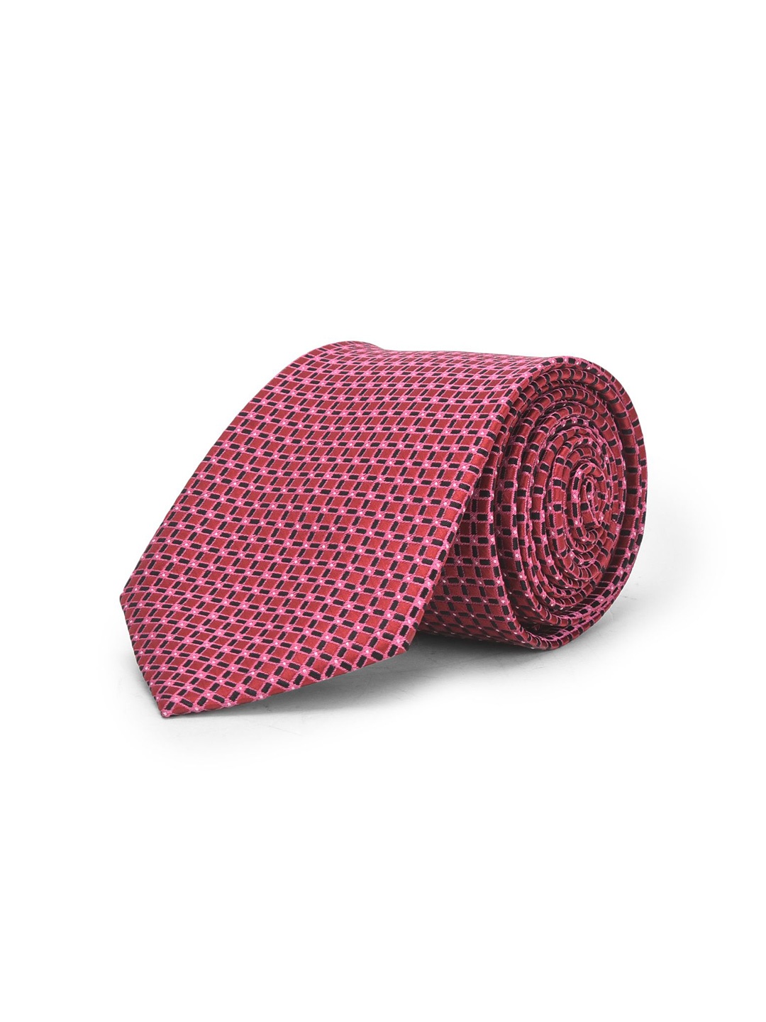 

Cazzano Men Woven Design Broad Tie, Pink