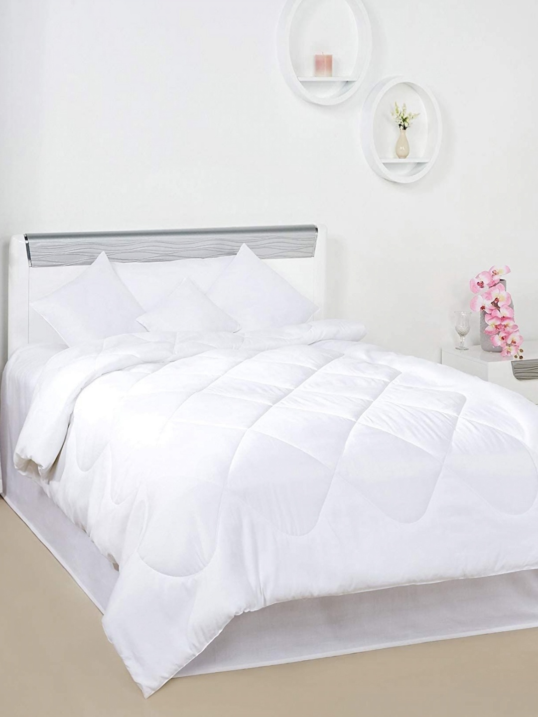 

Myntra Elegant Homes RR Creations White Microfiber 210 GSM Single Bed Comforter