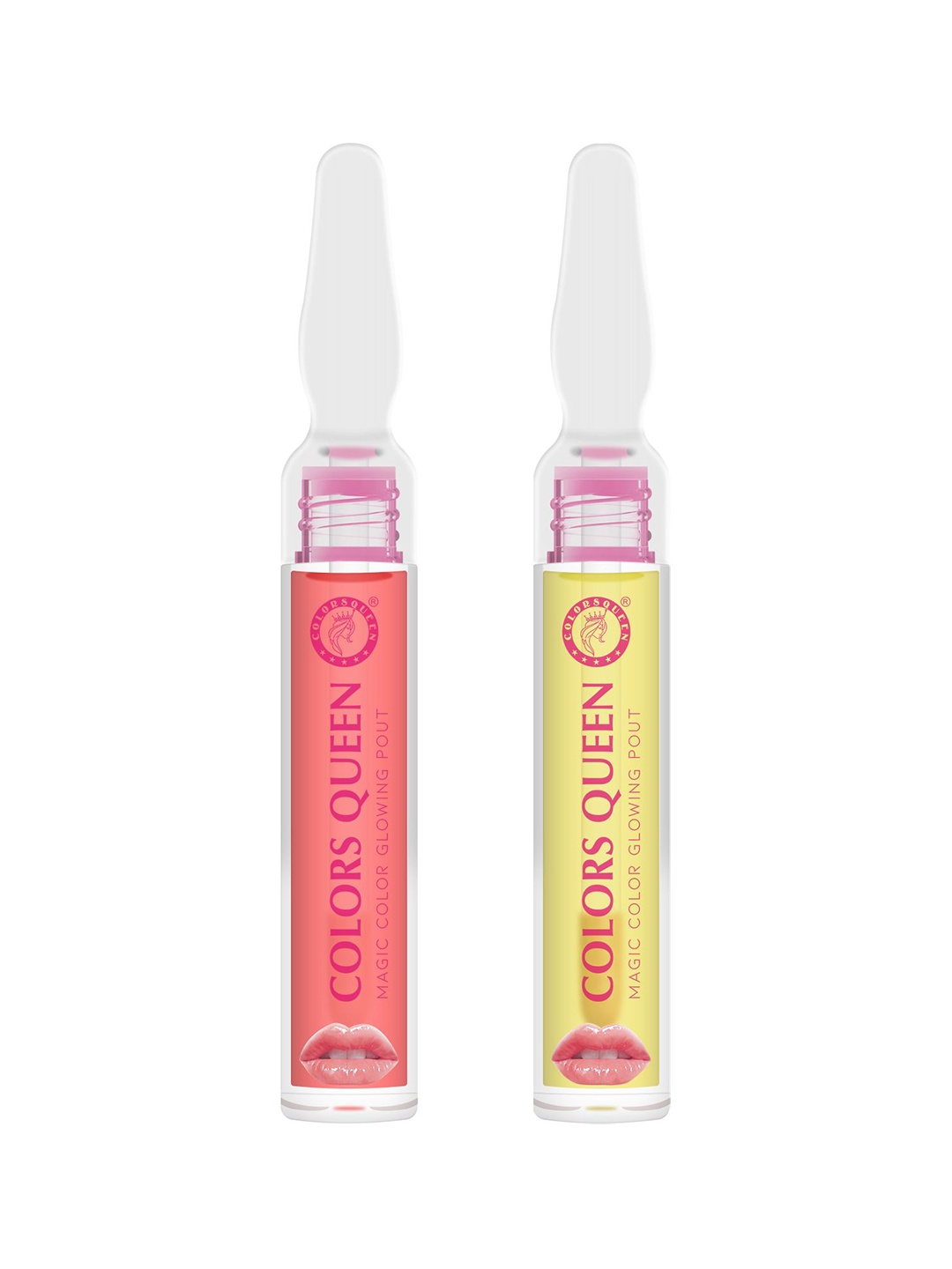 

Colors Queen Magic Color Glowing Pout Lip Gloss - 8 g - Yellow - Red, Multi