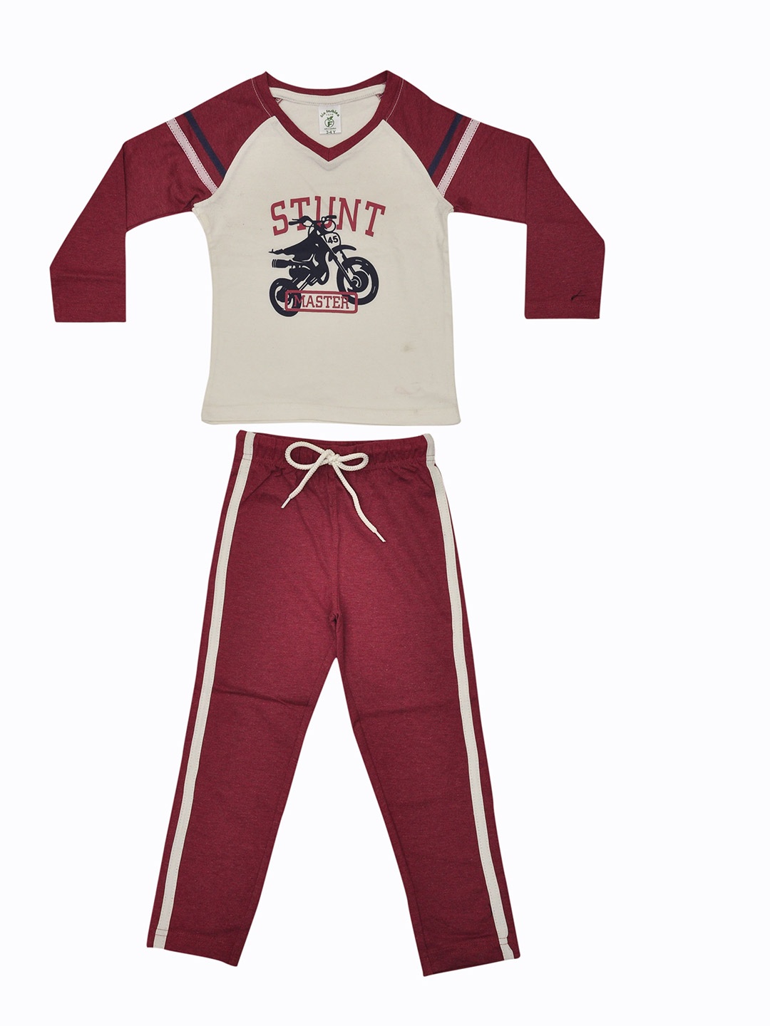

BAESD Boys T-shirt With Trousers Set, White