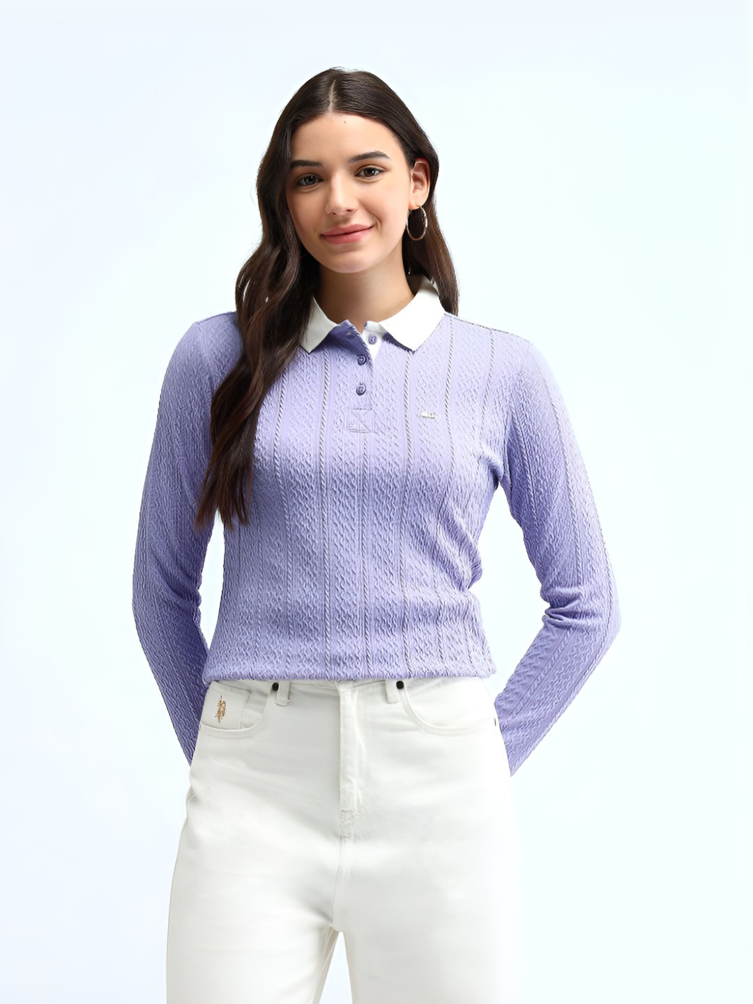 

U.S. Polo Assn. Women Women Polo Collar T-shirt, Blue