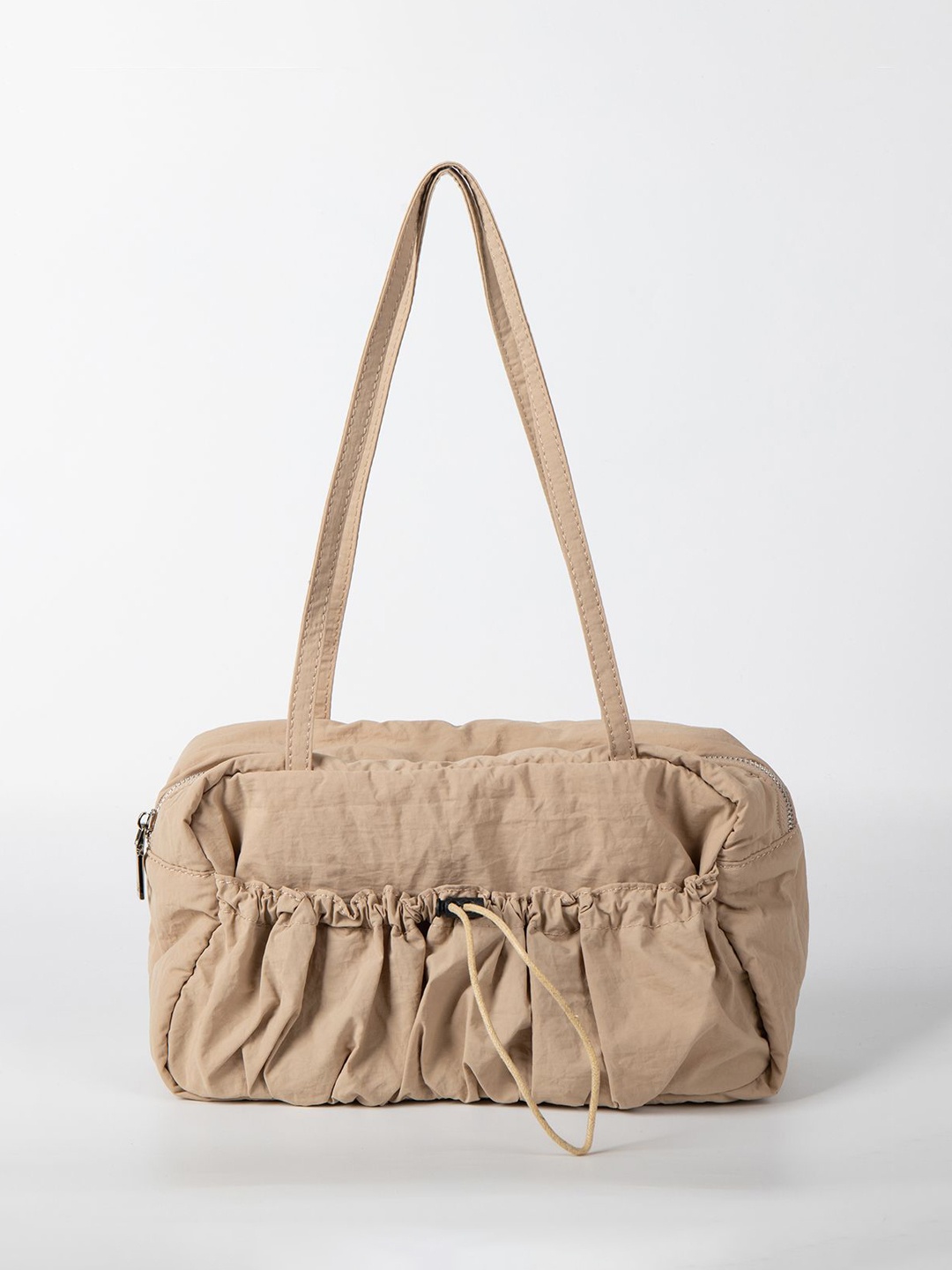 

RAVE Structured Shoulder Bag with Fringed, Khaki