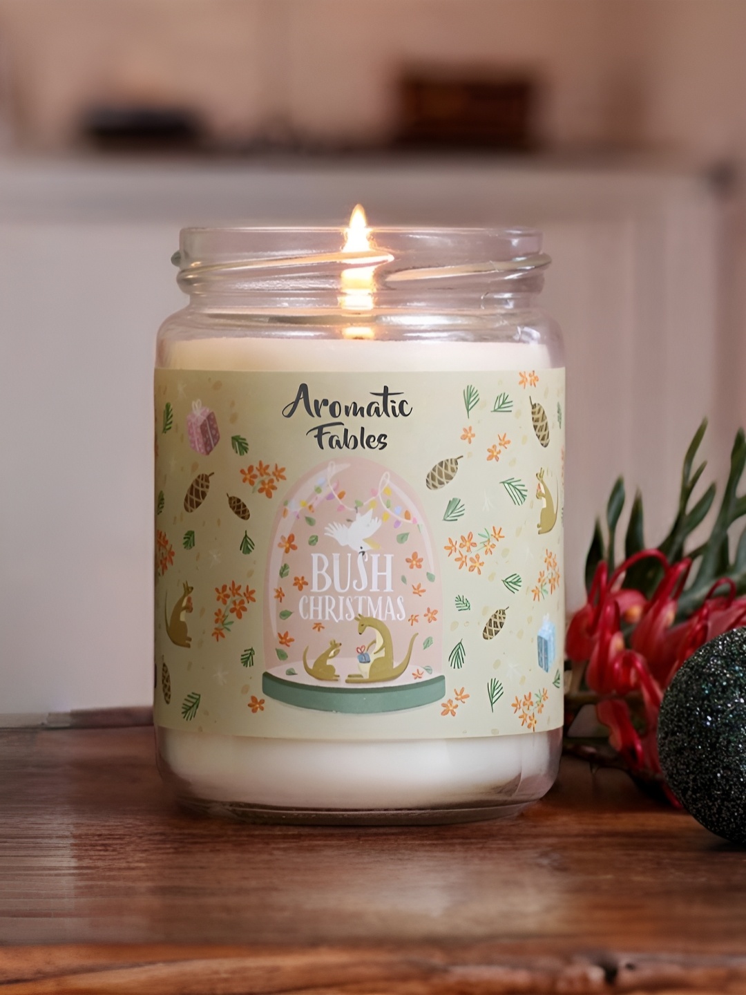 

Aromatic Fables White & Black Citrus Scented Christmas Jar Candle