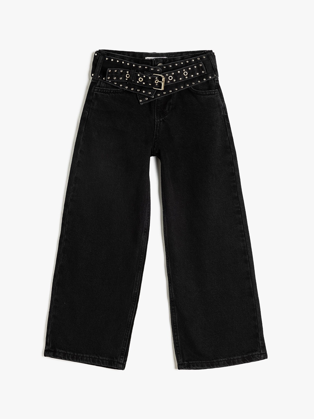 

Koton Girls Cotton Mid-Rise Regular Fit Jeans, Black