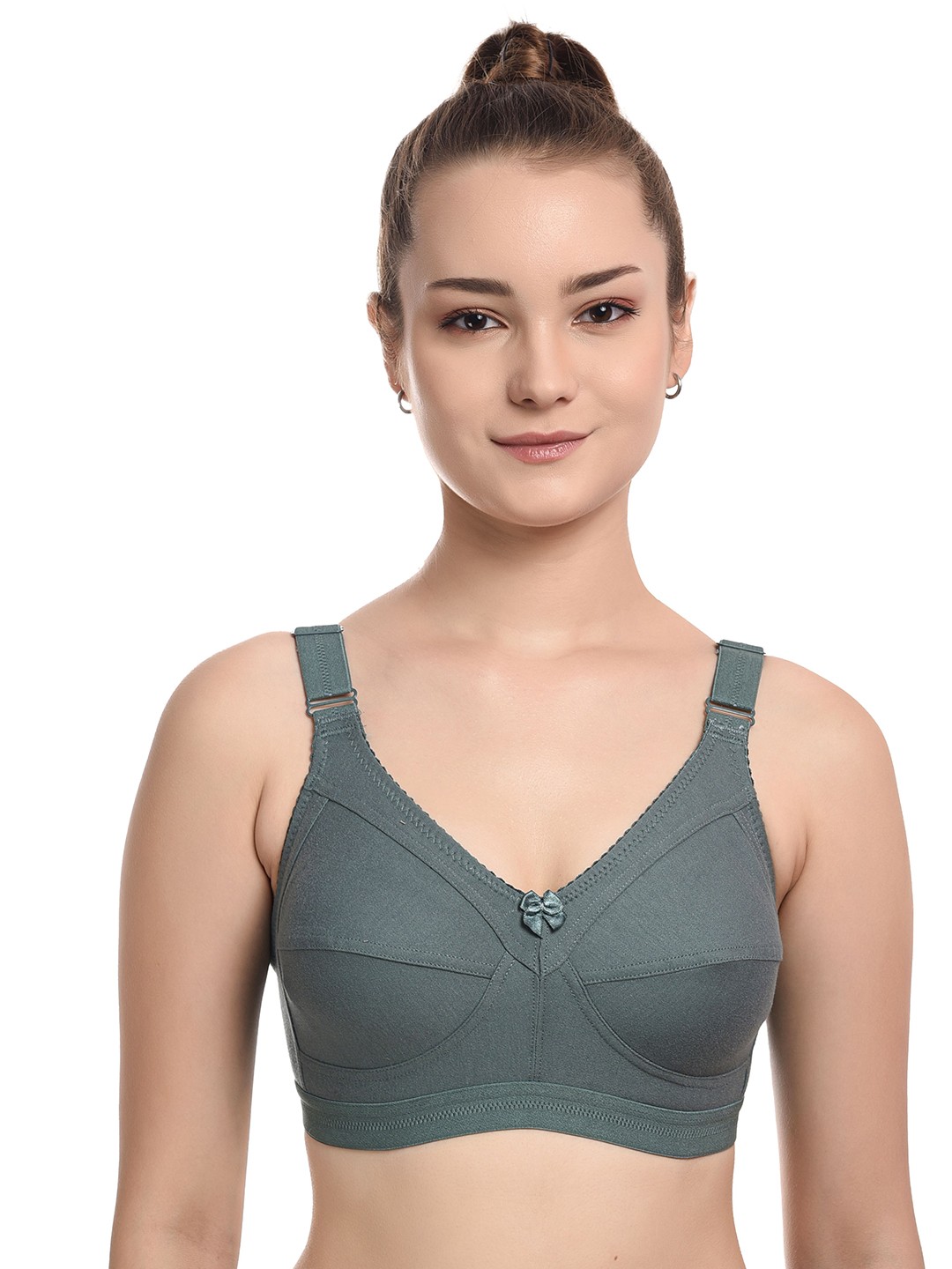 

new blue eyes Full Coverage Non Padded Everyday Bra, Green