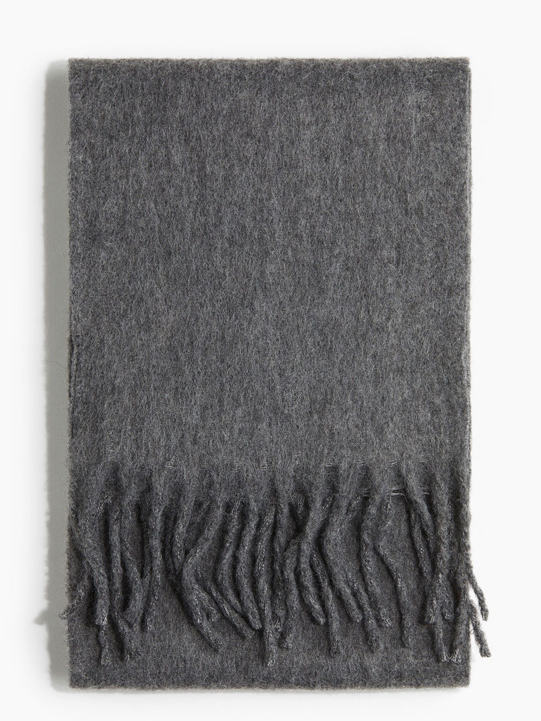 

H&M Brushed-Finish Scarf, Grey