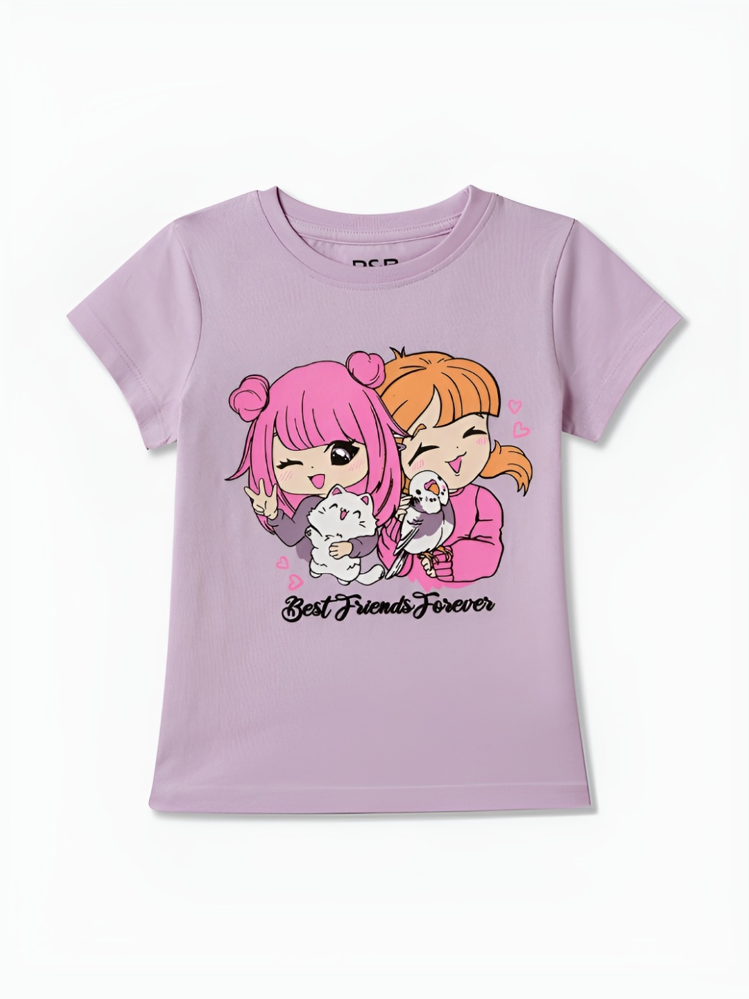 

R&B Girls Printed Applique T-shirt, Purple