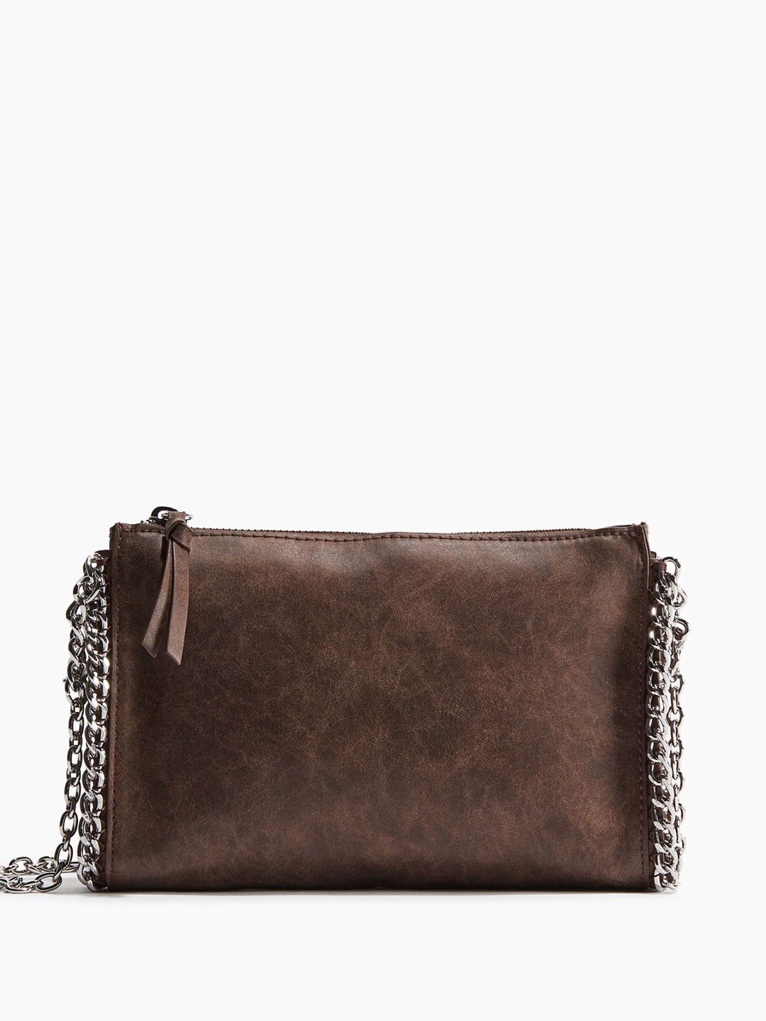 

H&M Distressed-Look Crossbody Bag, Brown