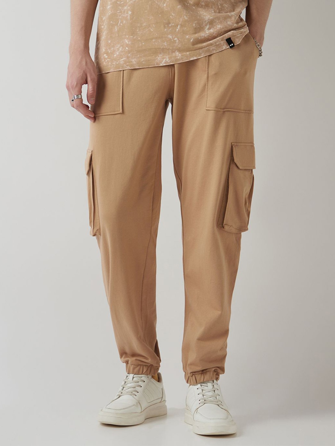 

Bewakoof AIR 1.0 Men's Oversized Cargo Joggers, Brown