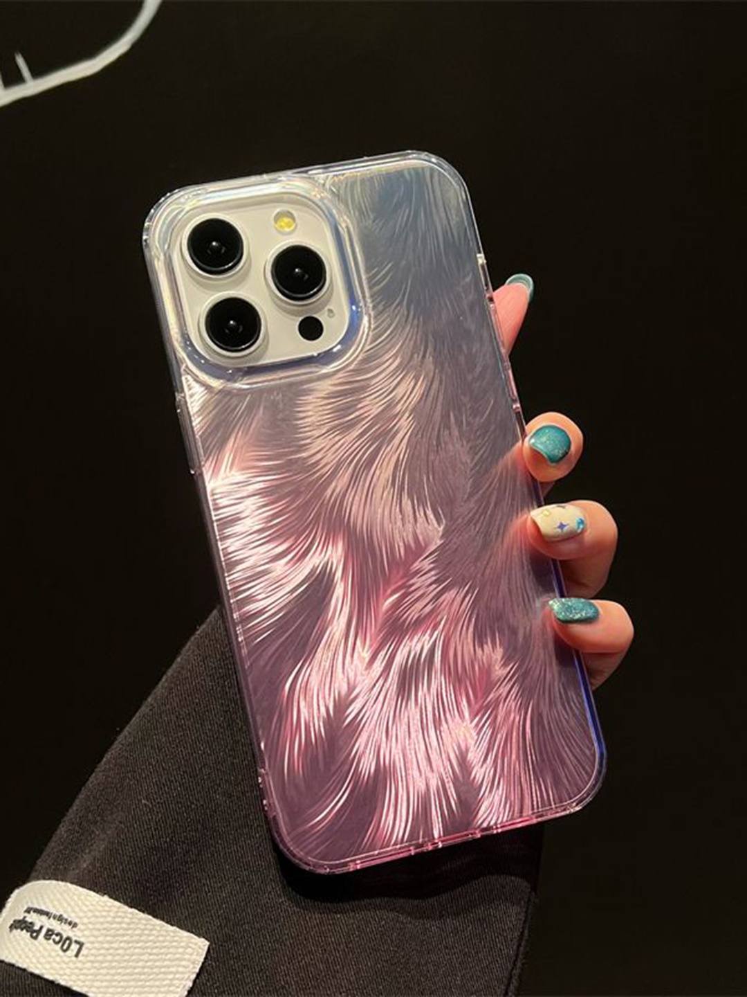 

Luxury Kase Solid Printed iPhone 13 Pro Back Case Mobile Accessories, Rose gold