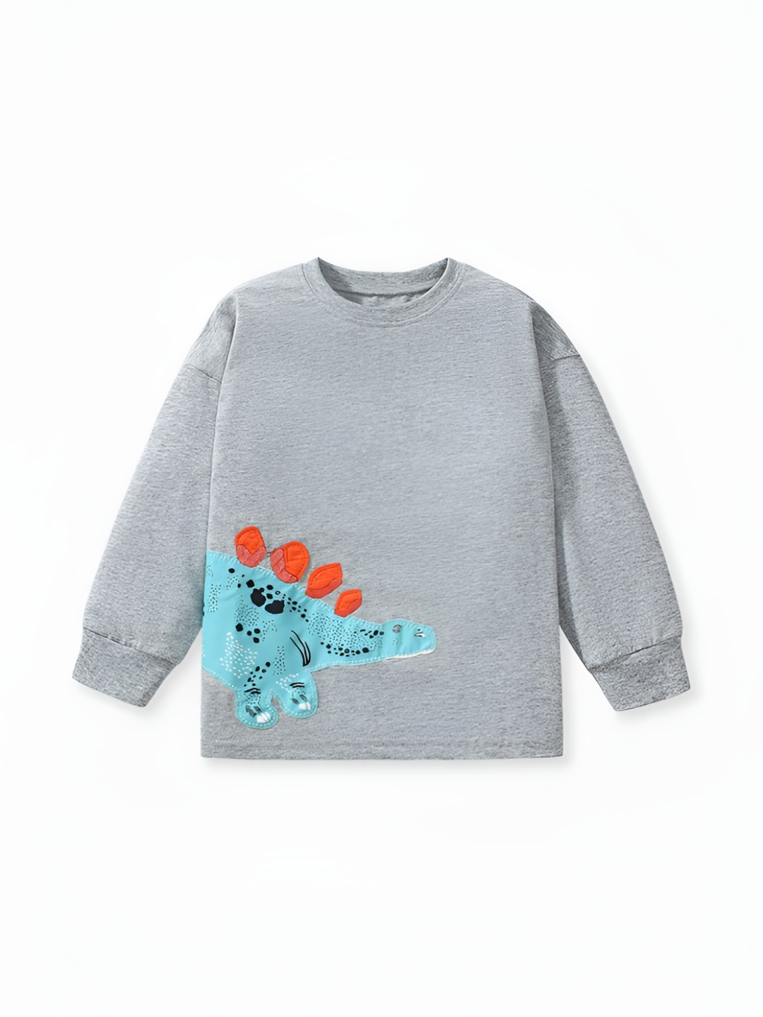

LULU & SKY Boys Graphic Printed Round Neck Cotton Relaxed Fit T-shirt, Grey