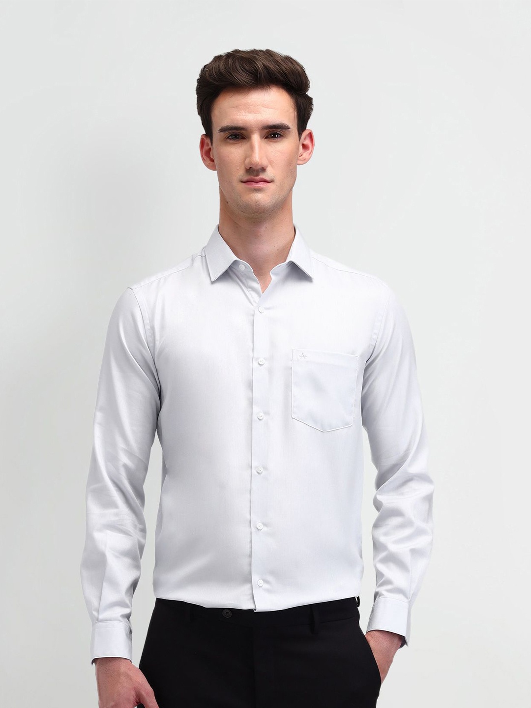 

Arrow Men Smart Slim Fit Opaque Formal Shirt, Grey