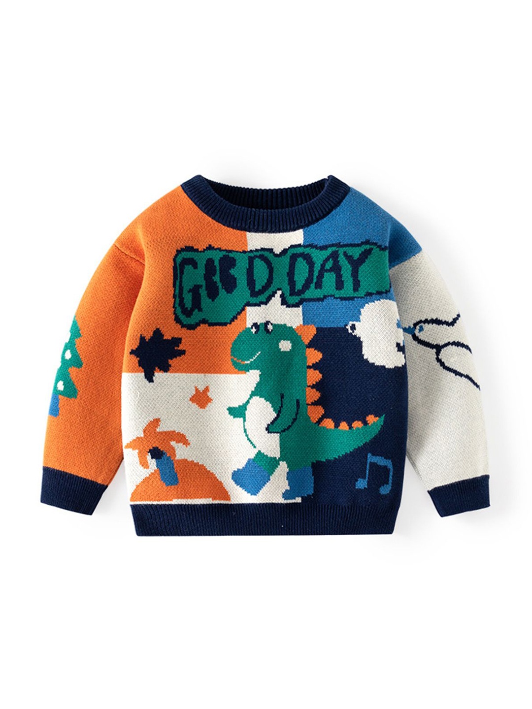 

LULU & SKY Boys Printed Pullover, Blue