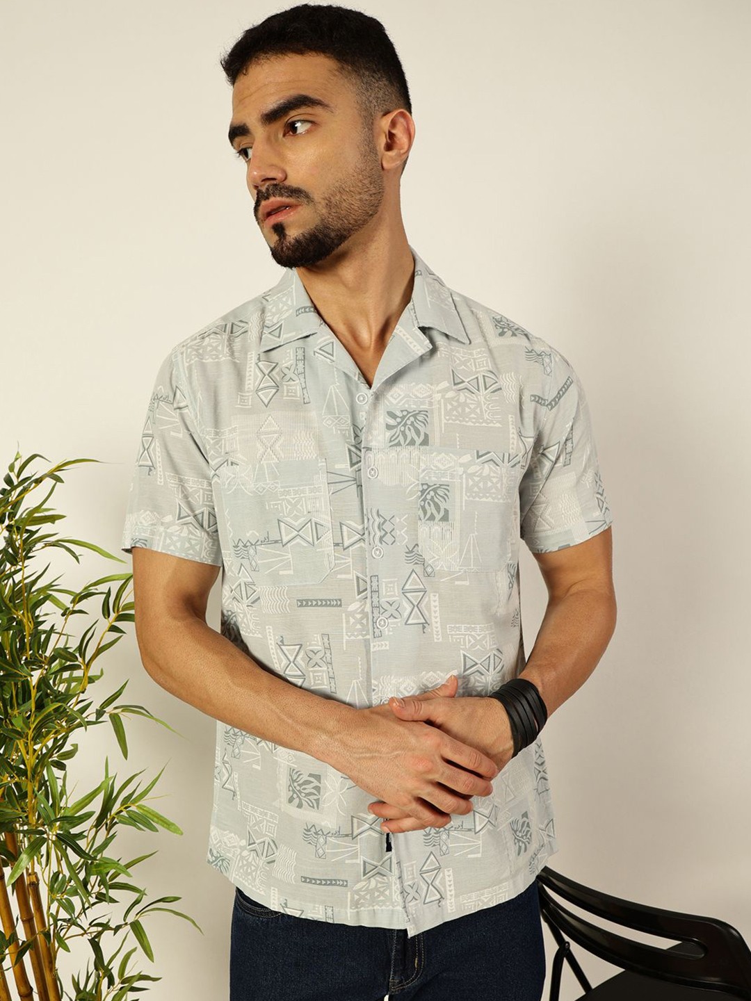 

VALEN CLUB Men Relaxed Opaque Casual Shirt, Blue