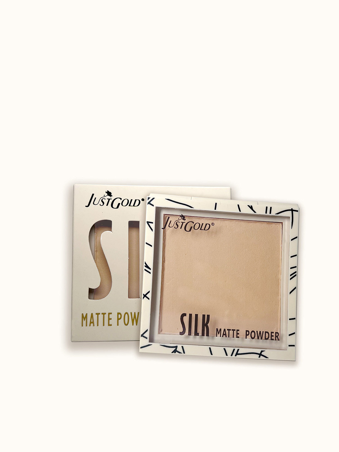 

JUSTGOLD Silk Matte Long Lasting Full Coverage Powder Foundation 15 g - Shade 02, Cream