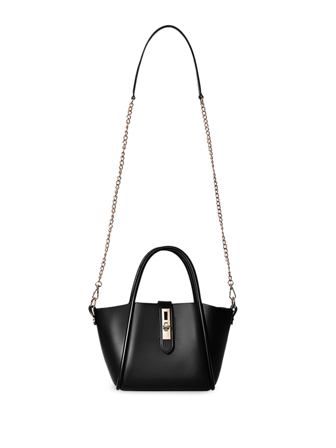 

RAVE Structured Sling Bag with Cut Work, Black