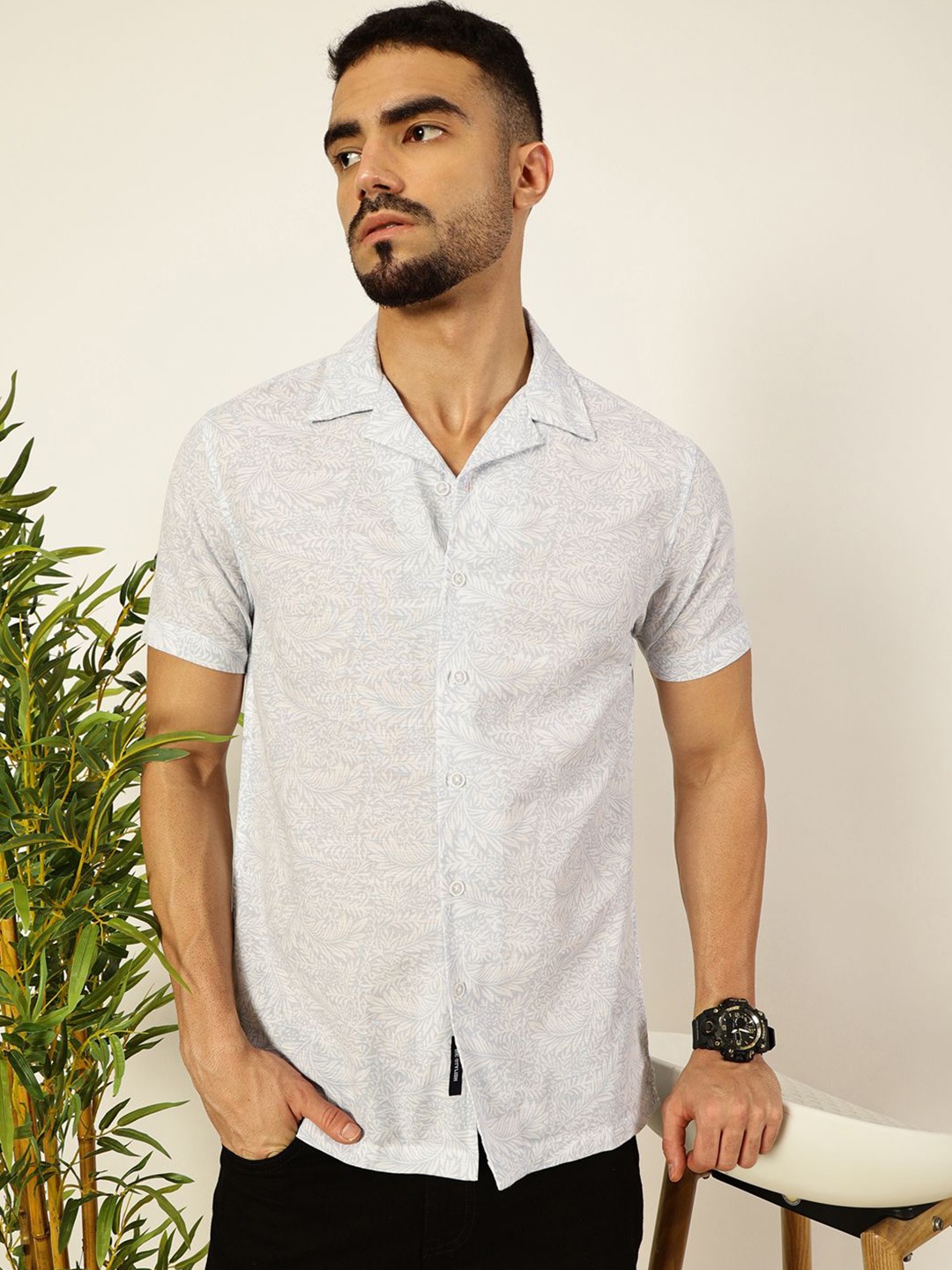 

VALEN CLUB Men Relaxed Opaque Casual Shirt, Blue