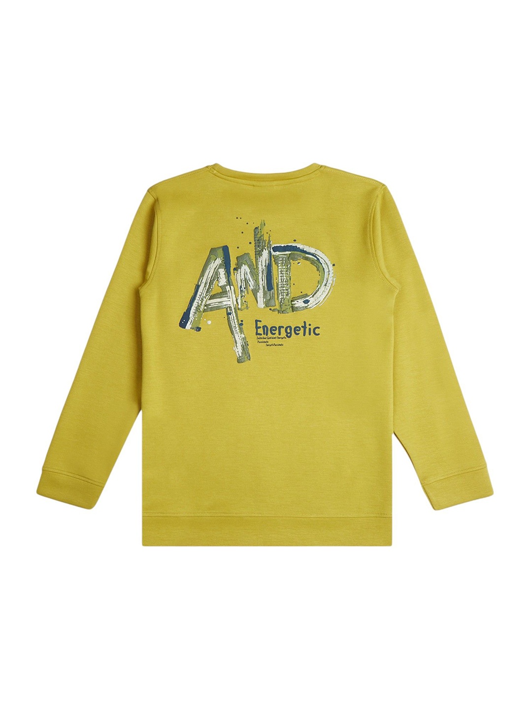 

CAVIO Boys Round Neck Pullover Cotton Sweatshirt, Yellow