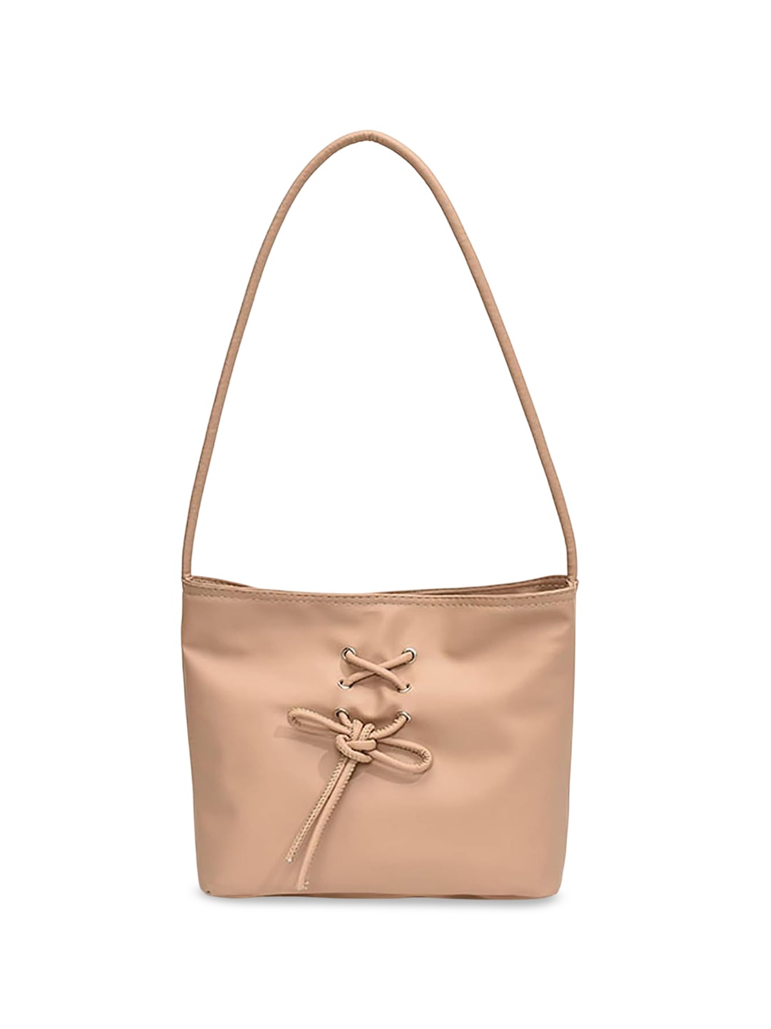 

StyleCast Swagger Handheld Bag with Bow Detail, Beige