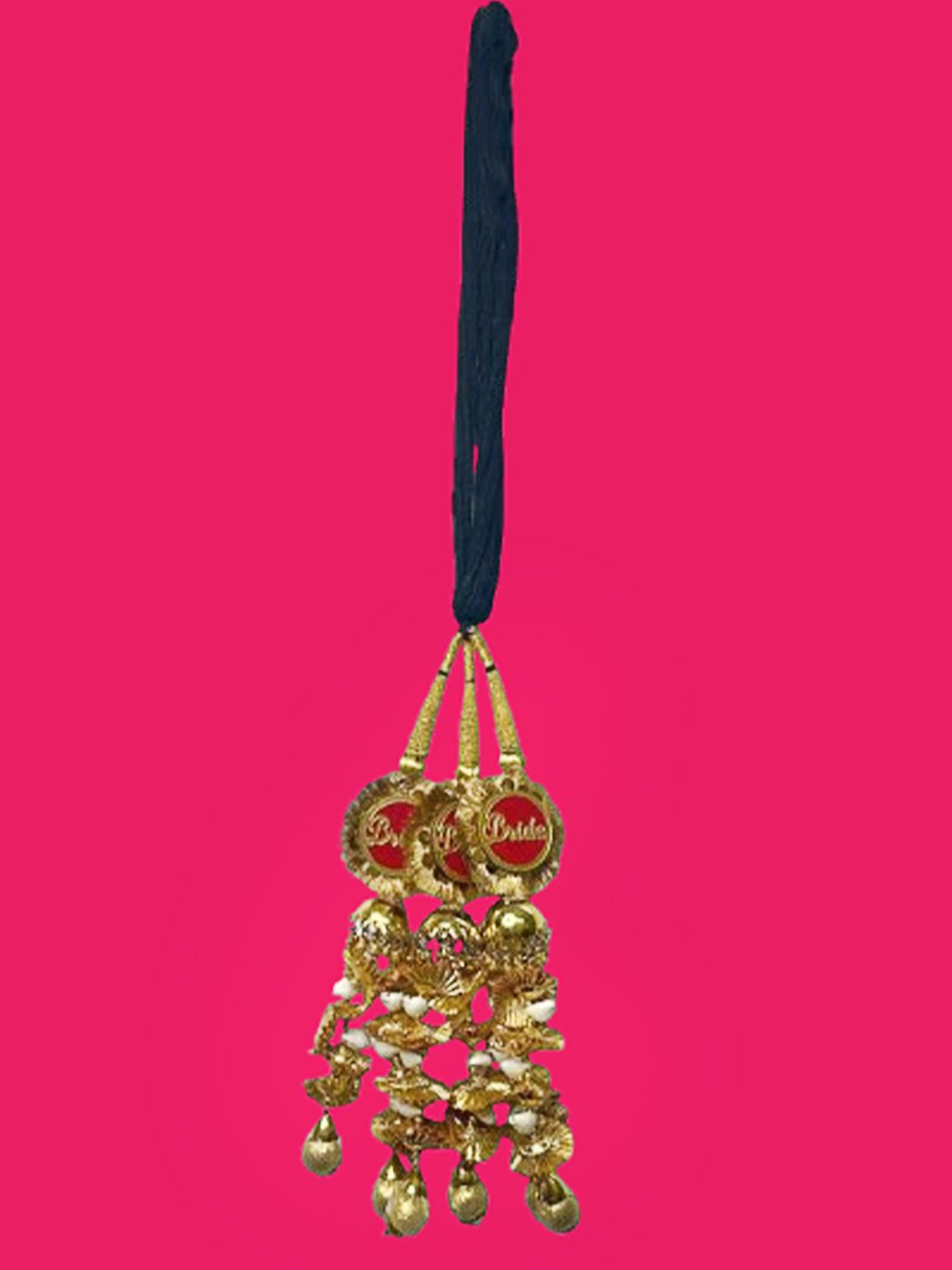 

KRENOZ Women Patiala Bridal Paranda Hair Accessory Set, Gold