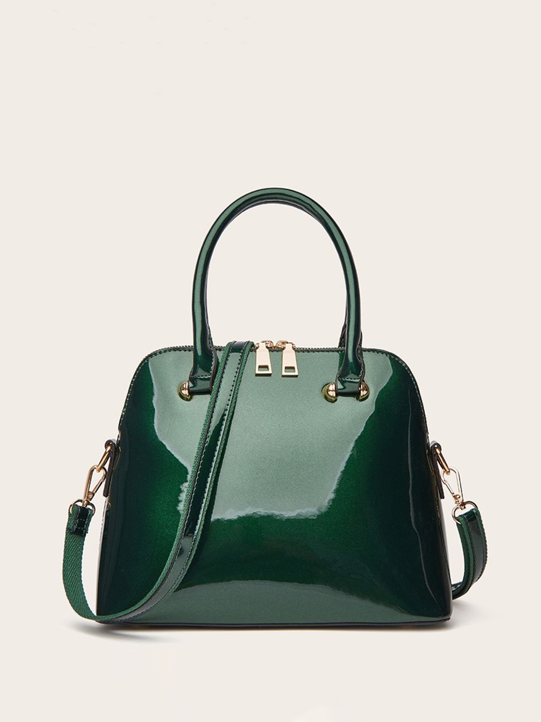 

RAVE Colourblocked Structured Handheld Bag, Green