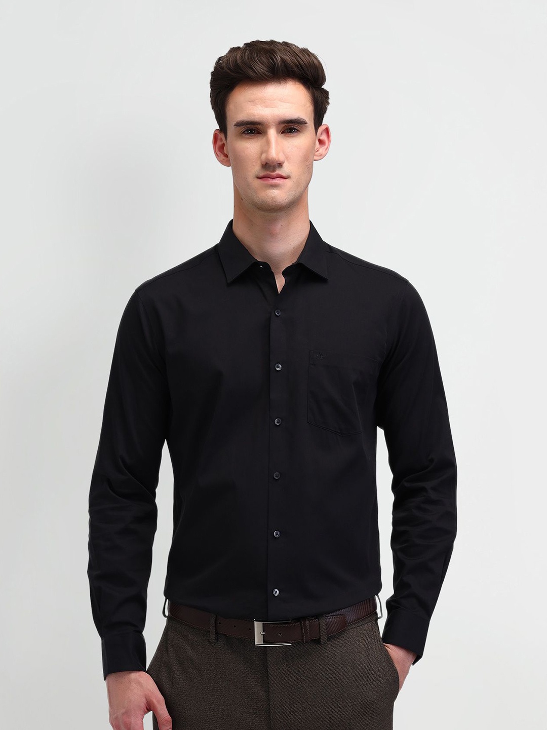 

Arrow Men Classic Opaque Formal Shirt, Black