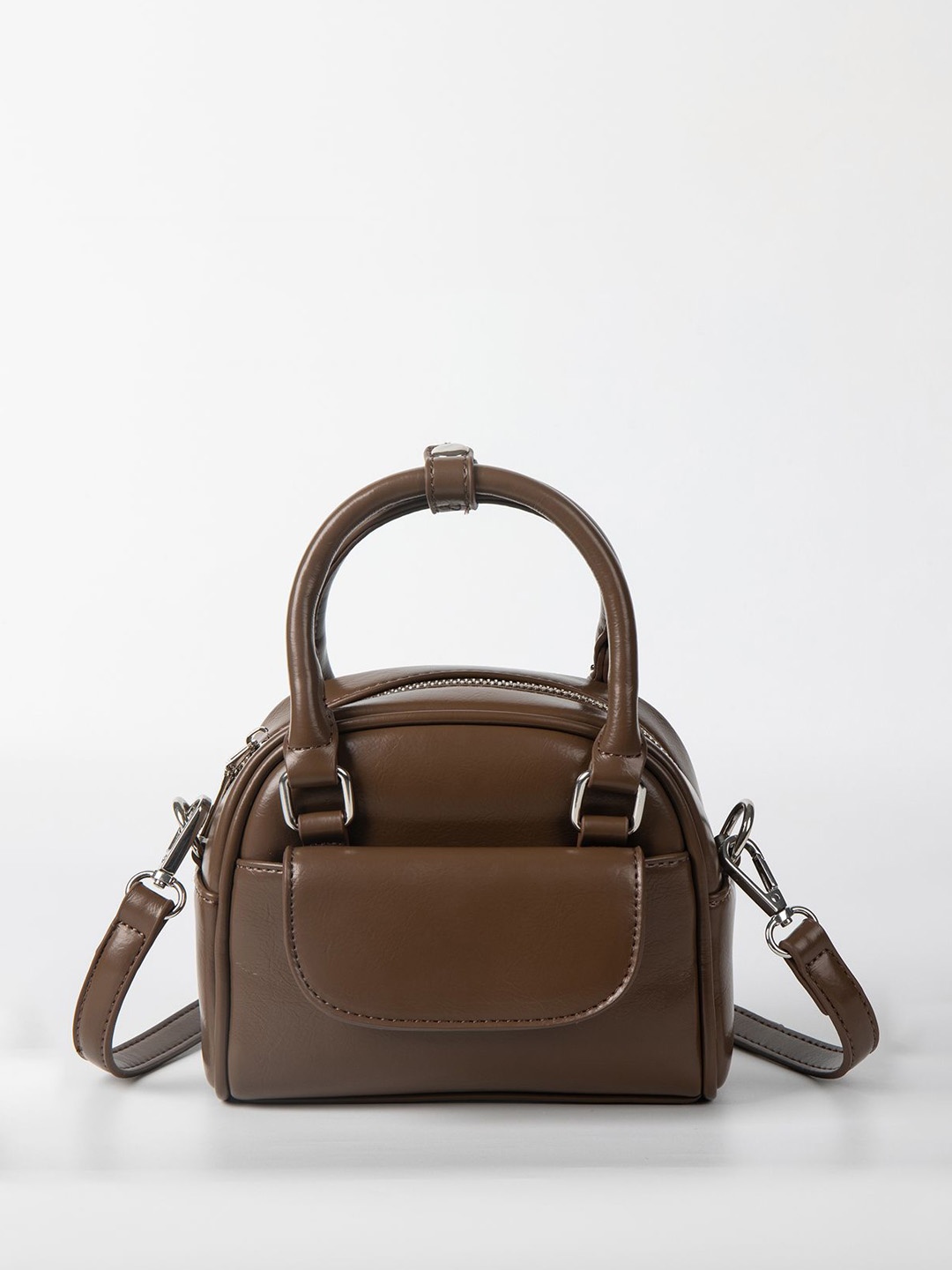 

RAVE PU Structured Handheld Bag, Brown