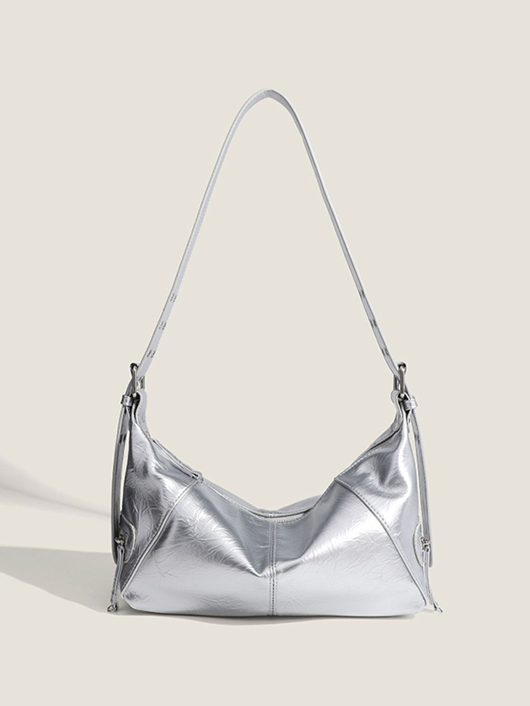 

RAVE PU Bowling Shoulder Bag, Silver
