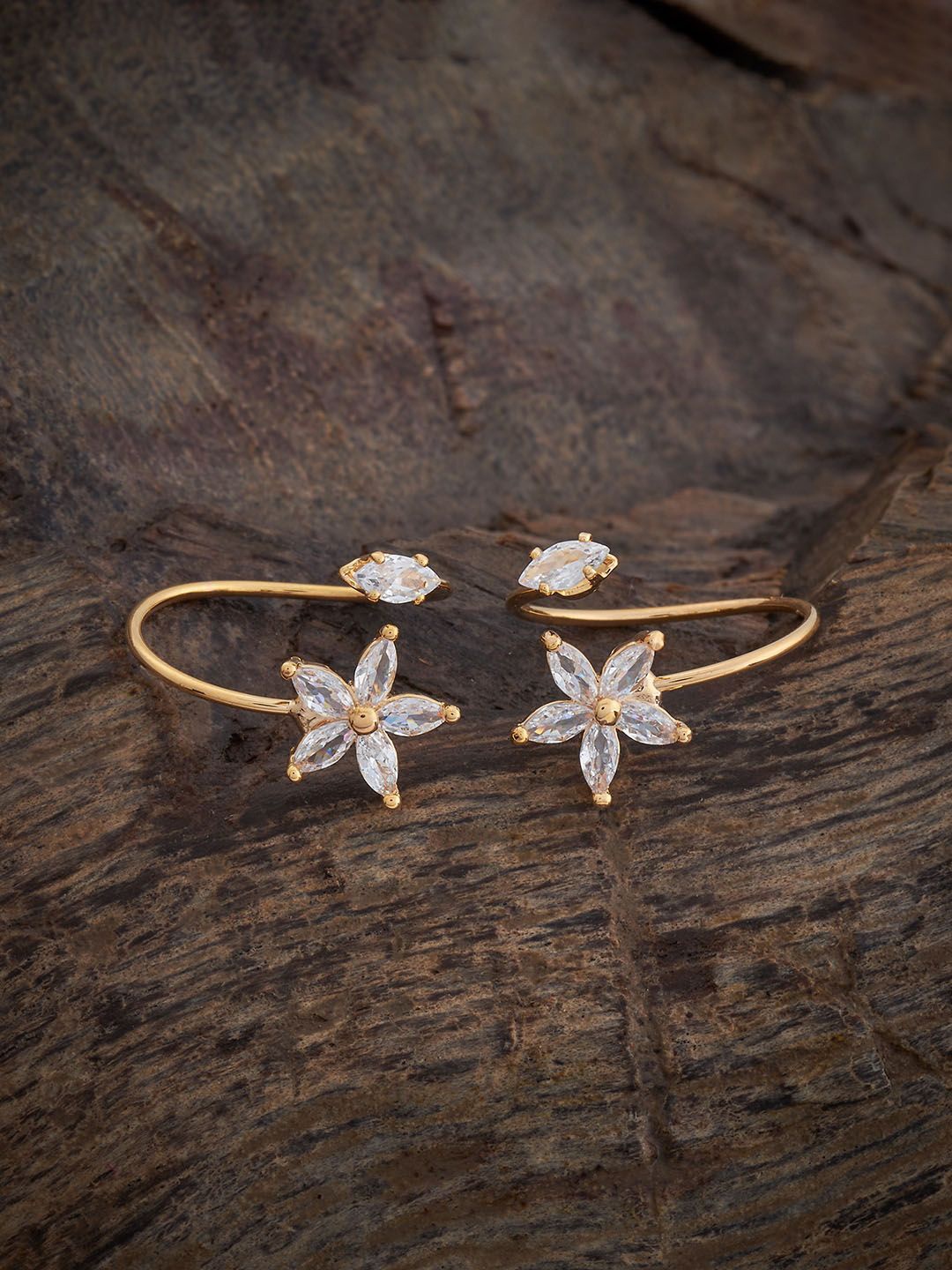 

Kushal's Fashion Jewellery Gold-Plated Cubic Zirconia Toe Rings