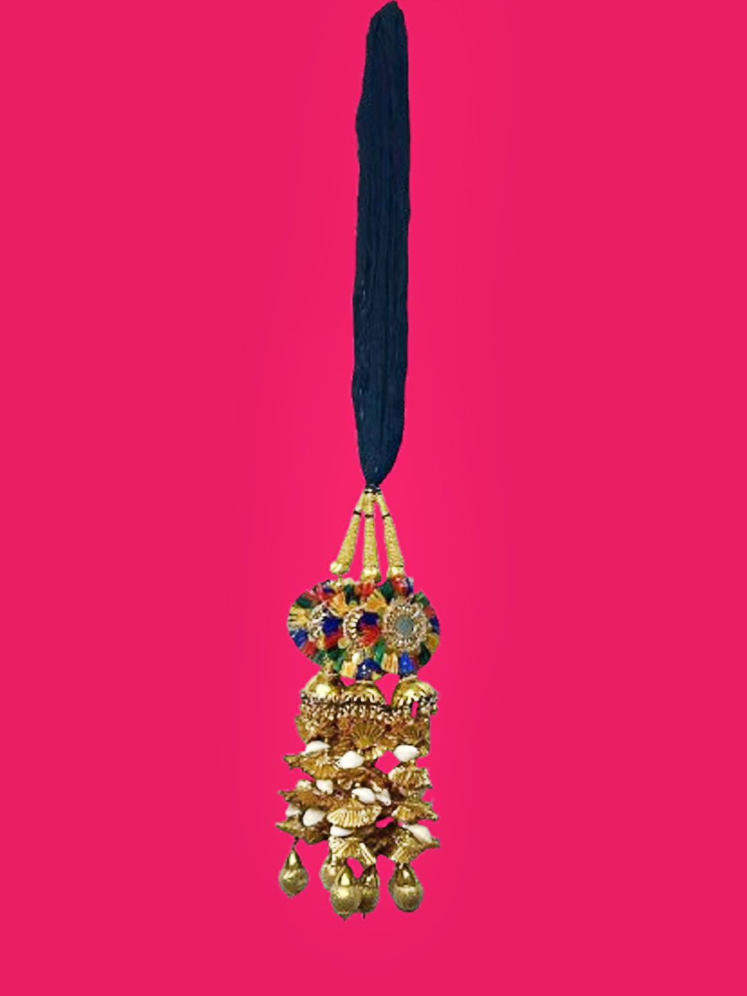 

VAGHBHATT Women Hair Accessory Set of Patiala Bridal Paranda Hair Extension Traditional, Gold