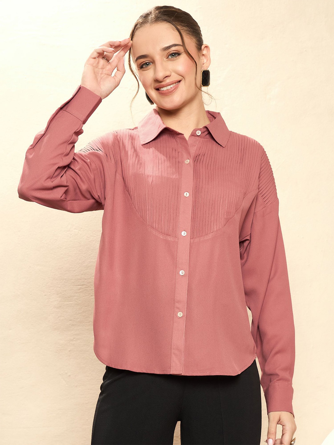 

URBANGRACE BY KASSUALLY Women Comfort Opaque Formal Shirt, Pink