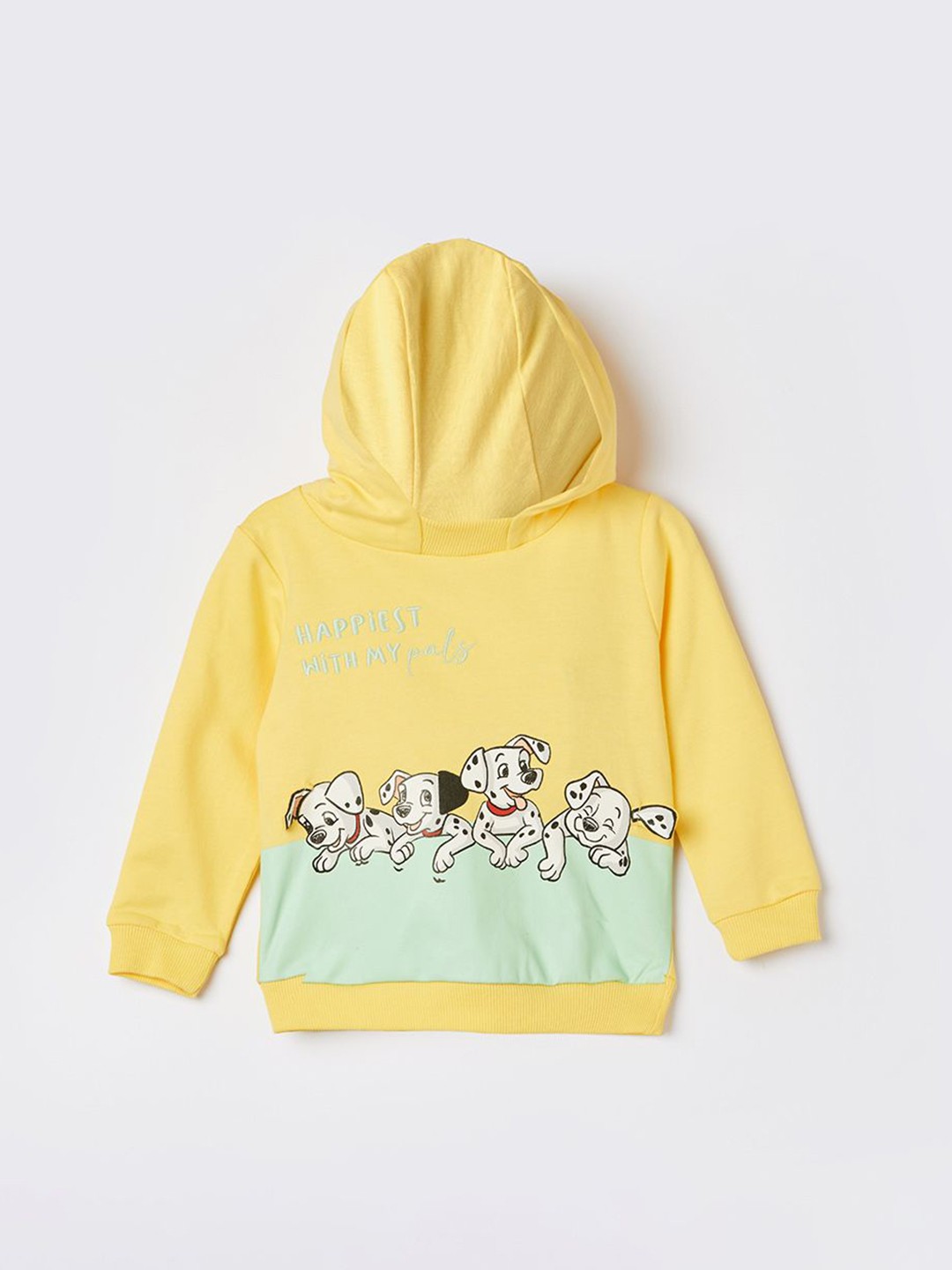 

Juniors by Lifestyle Boys Pure Cotton Animal Printed Hooded Sweatshirt, Yellow
