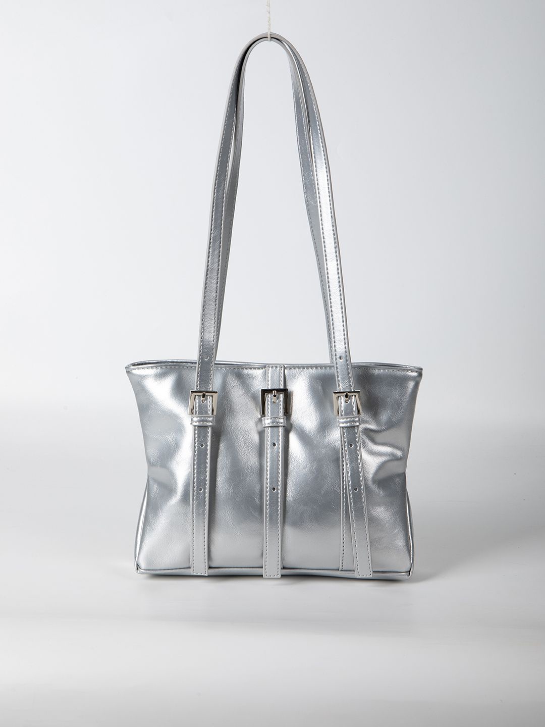 

RAVE PU Shopper Shoulder Bag with Tasselled, Silver