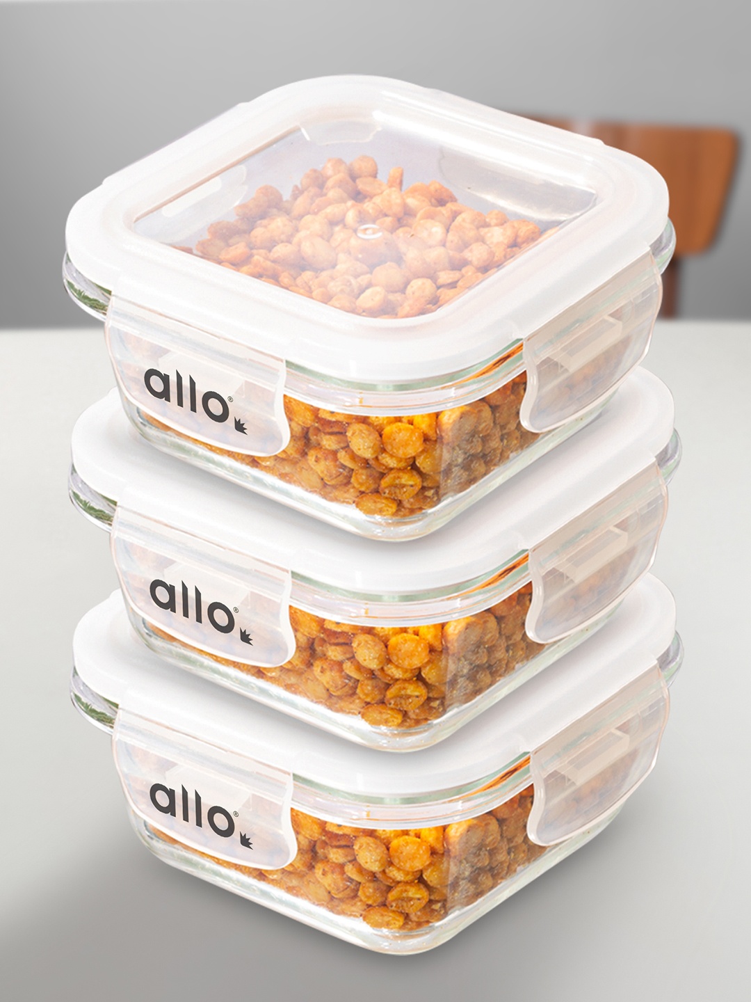 

Allo White 2024 Glass Dishwasher and Microwave Safe Lunch Box