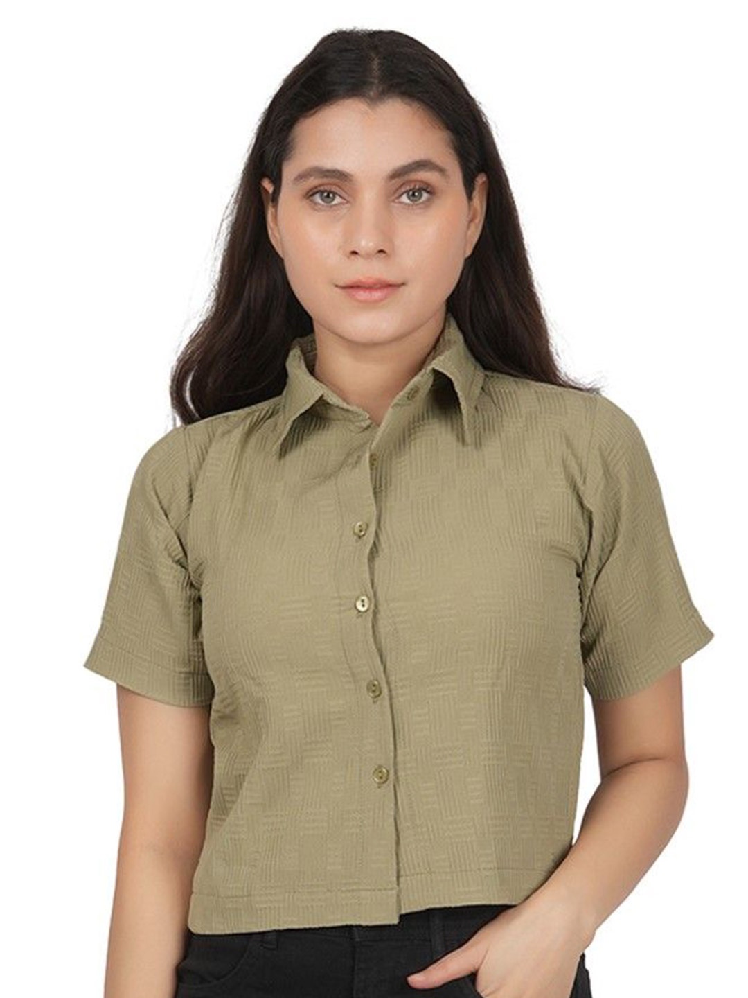 

SNIFFY Girls Opaque Checked Casual Shirt, Mustard