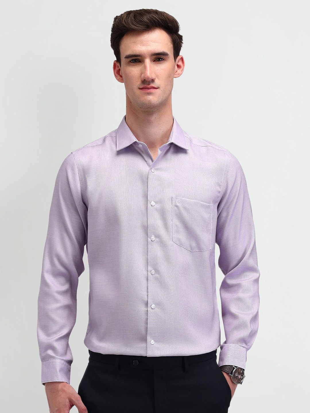 

Arrow Men Classic Opaque Formal Shirt, Purple