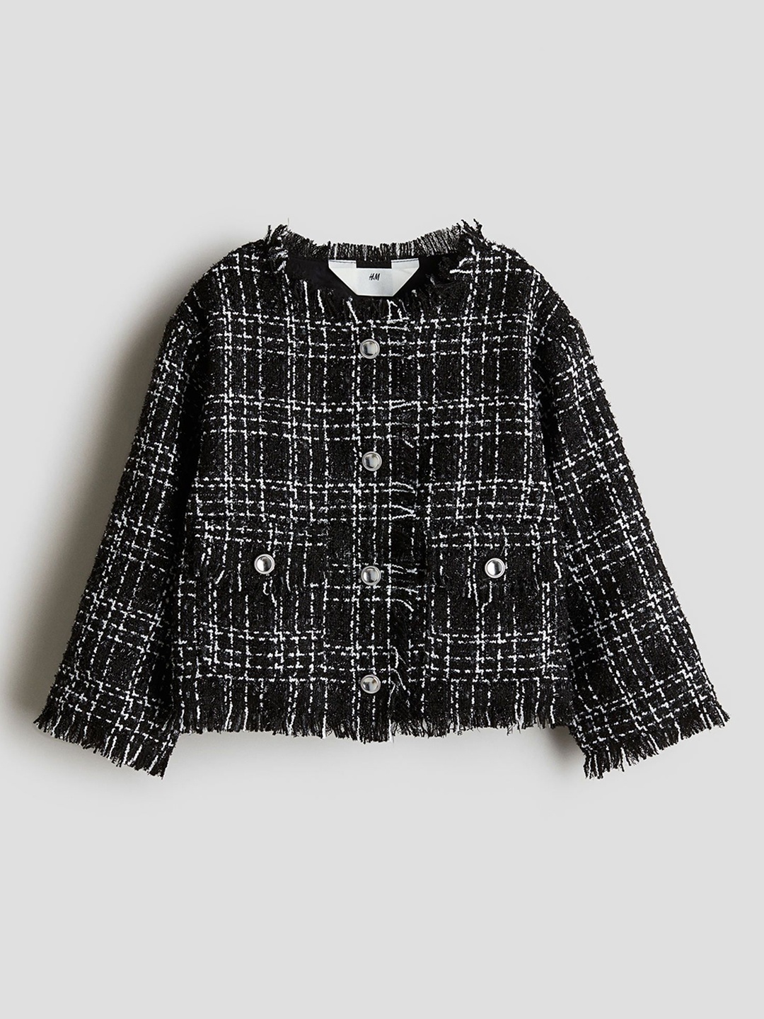 

H&M Girls Boucl Jacket, Black