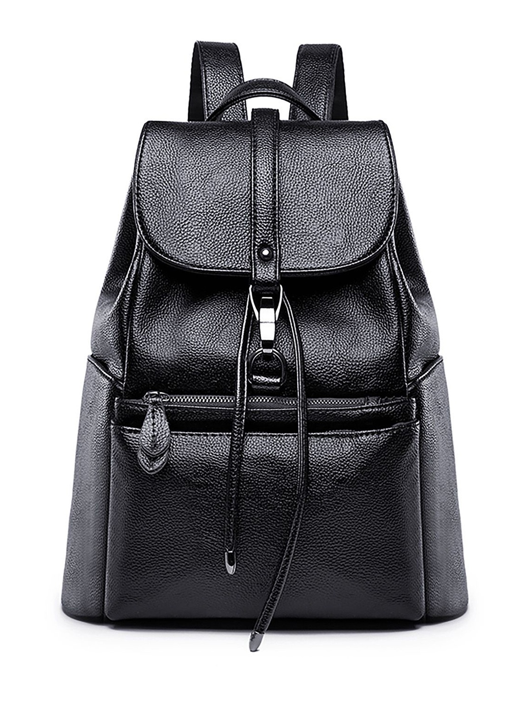 

RAVE Women Leather Ergonomic shoulder straps Backpack, Black
